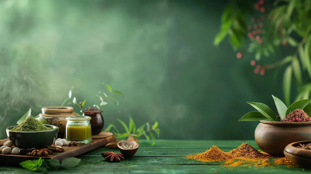 Traditional Ayurvedic herbs and plants
